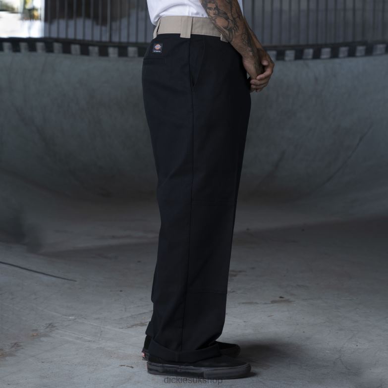 Ronnie Sandoval Double Knee Pants Men Dickies Black/Desert Sand Color Block (BDC) 88T84233 Apparel