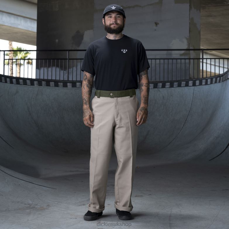 Ronnie Sandoval Double Knee Pants Men Dickies Desert Sand/Olive Color Block (DVC) 88T84234 Apparel