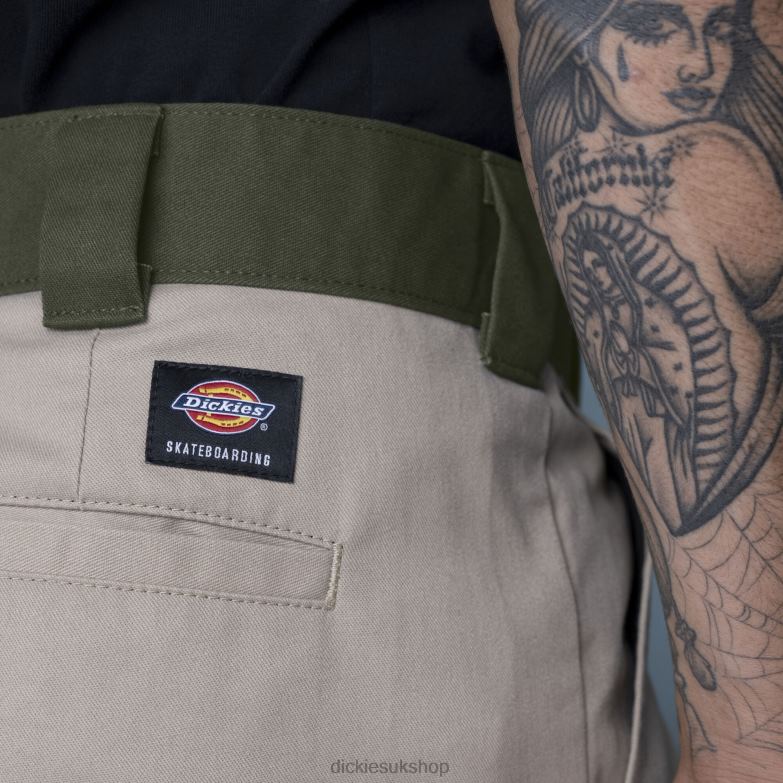 Ronnie Sandoval Double Knee Pants Men Dickies Desert Sand/Olive Color Block (DVC) 88T84234 Apparel
