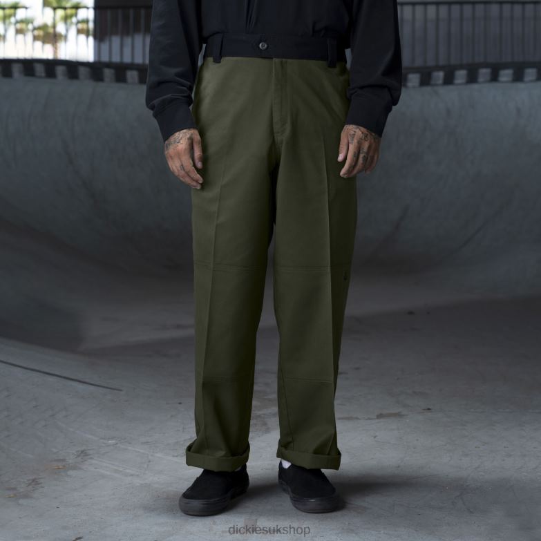Ronnie Sandoval Double Knee Pants Men Dickies Olive Green/Black Color Block (OAC) 88T84235 Apparel
