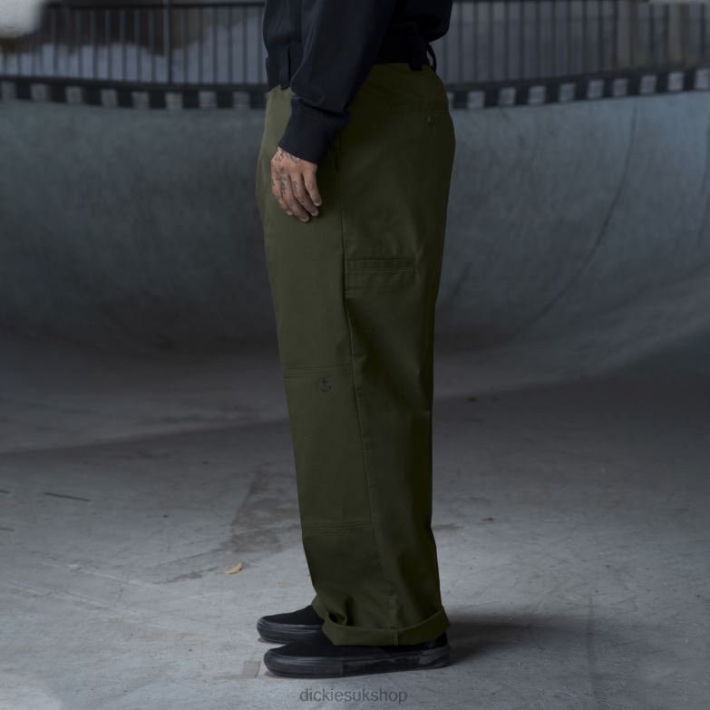 Ronnie Sandoval Double Knee Pants Men Dickies Olive Green/Black Color Block (OAC) 88T84235 Apparel