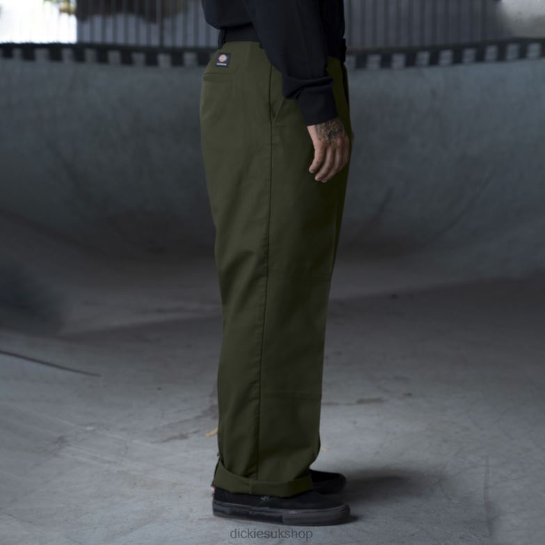 Ronnie Sandoval Double Knee Pants Men Dickies Olive Green/Black Color Block (OAC) 88T84235 Apparel