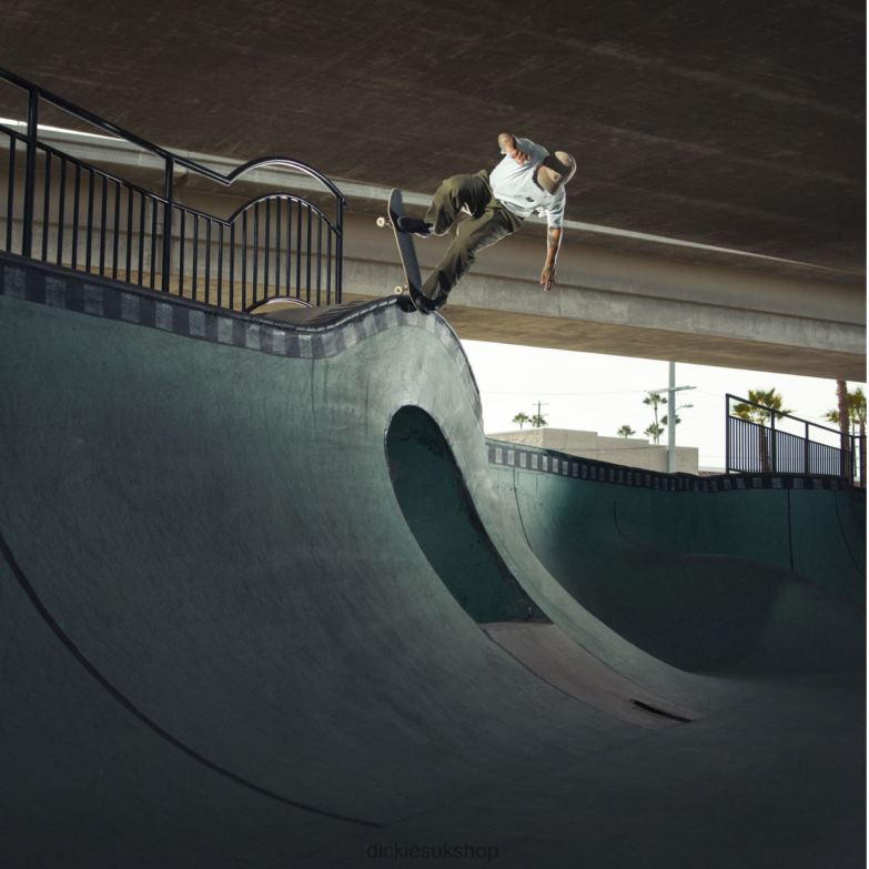 Ronnie Sandoval Double Knee Pants Men Dickies Olive Green/Black Color Block (OAC) 88T84235 Apparel