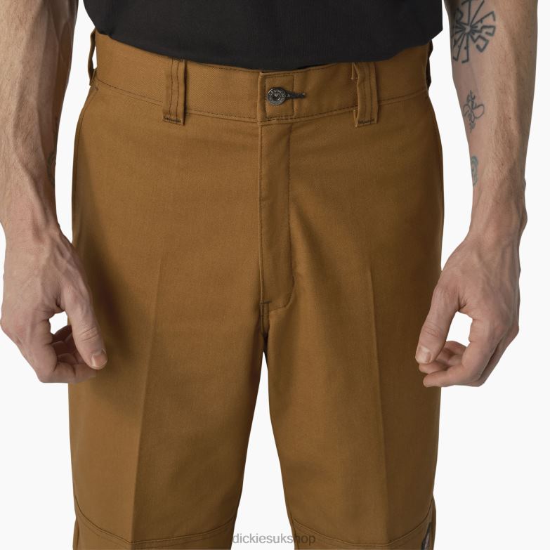Skateboarding Double Knee Pants Men Dickies Brown Duck/Contrast Stitch (HWC) 88T84164 Apparel