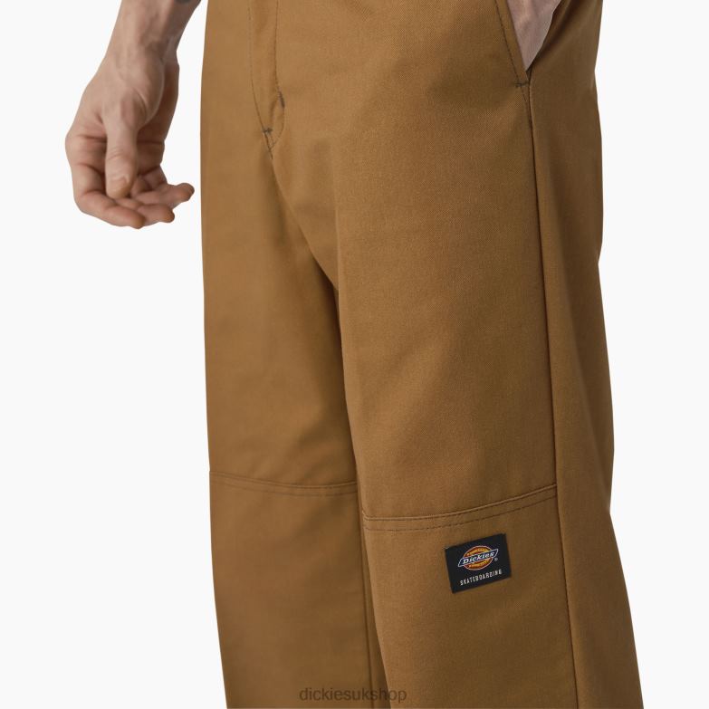 Skateboarding Double Knee Pants Men Dickies Brown Duck/Contrast Stitch (HWC) 88T84164 Apparel
