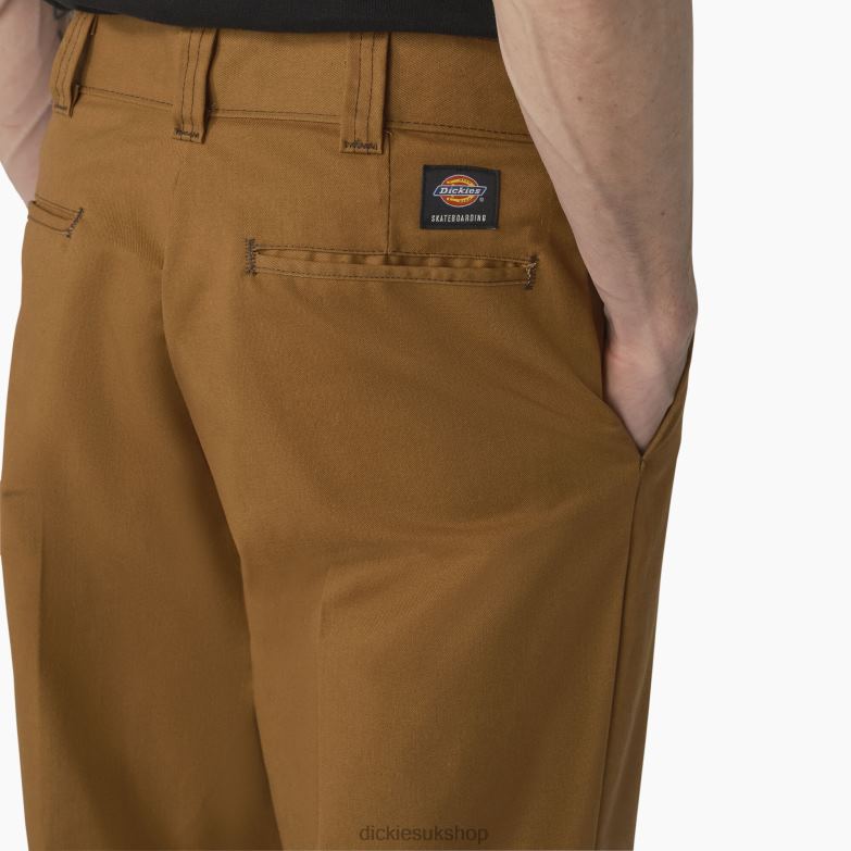 Skateboarding Double Knee Pants Men Dickies Brown Duck/Contrast Stitch (HWC) 88T84164 Apparel