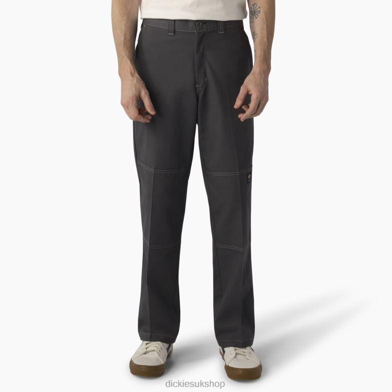 Skateboarding Double Knee Pants Men Dickies Charcoal/Gray Stitching (HCG) 88T84162 Apparel