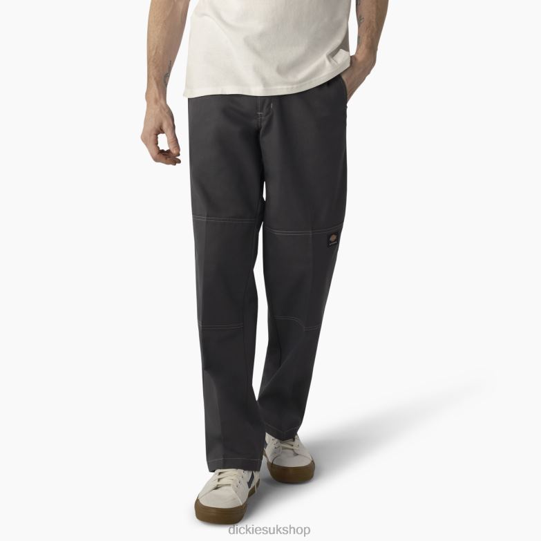 Skateboarding Double Knee Pants Men Dickies Charcoal/Gray Stitching (HCG) 88T84162 Apparel