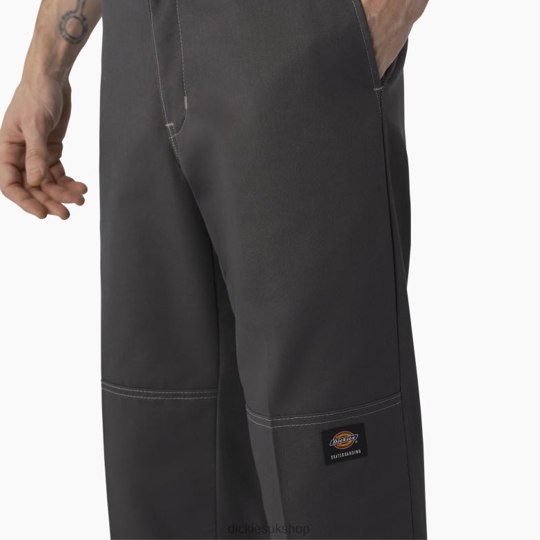 Skateboarding Double Knee Pants Men Dickies Charcoal/Gray Stitching (HCG) 88T84162 Apparel