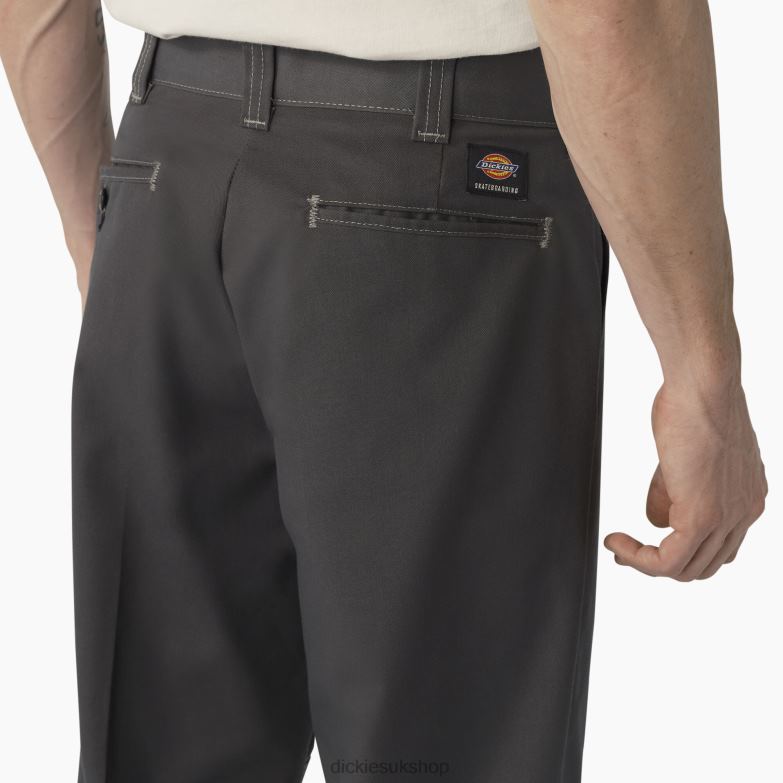 Skateboarding Double Knee Pants Men Dickies Charcoal/Gray Stitching (HCG) 88T84162 Apparel