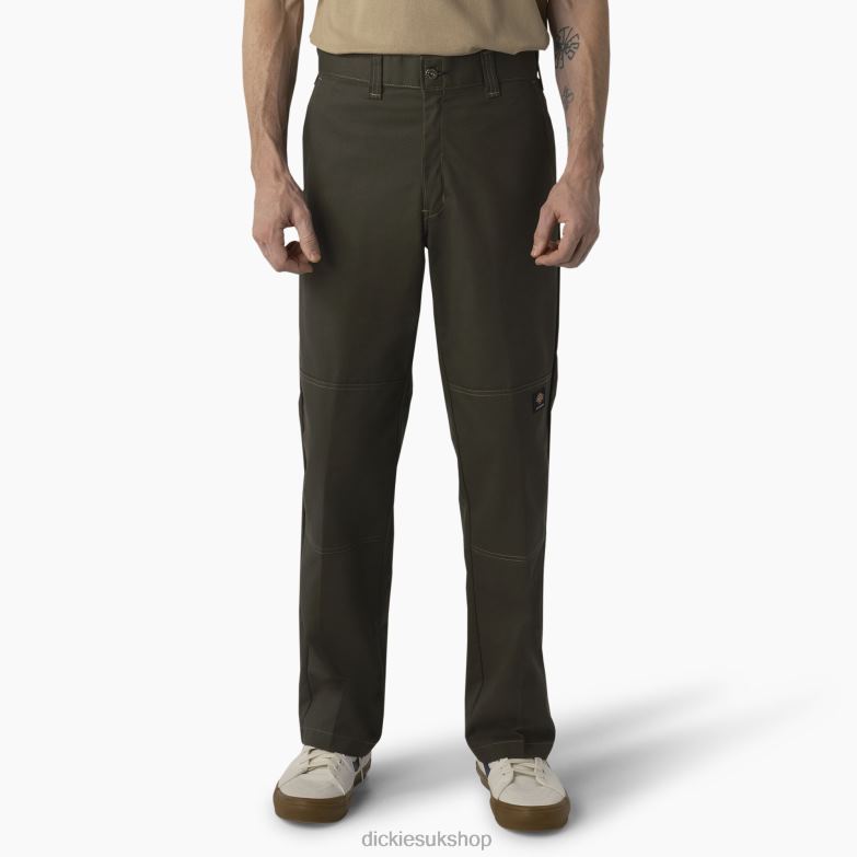 Skateboarding Double Knee Pants Men Dickies Olive Green (OG) 88T84163 Apparel