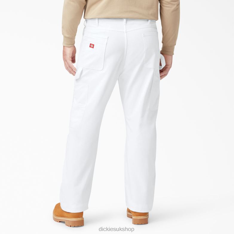 Relaxed Fit Painter\'s Pants Men Dickies White (WH) 88T84122 Apparel