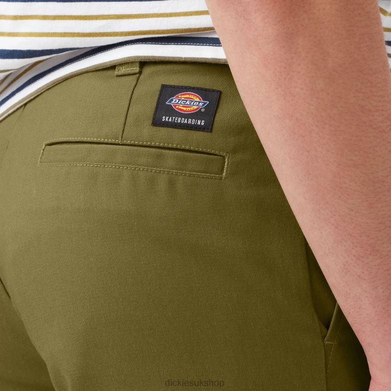 Skateboarding Regular Fit Twill Pants Men Dickies Green Moss (G2M) 88T8458 Apparel