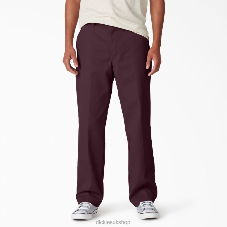Skateboarding Regular Fit Twill Pants Men Dickies Maroon (MR) 88T8460 Apparel