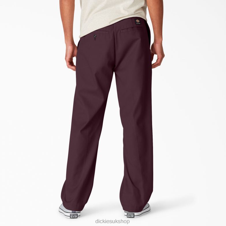 Skateboarding Regular Fit Twill Pants Men Dickies Maroon (MR) 88T8460 Apparel