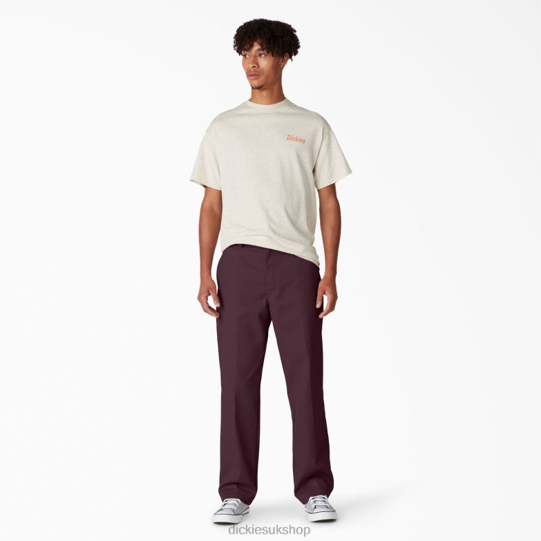 Skateboarding Regular Fit Twill Pants Men Dickies Maroon (MR) 88T8460 Apparel