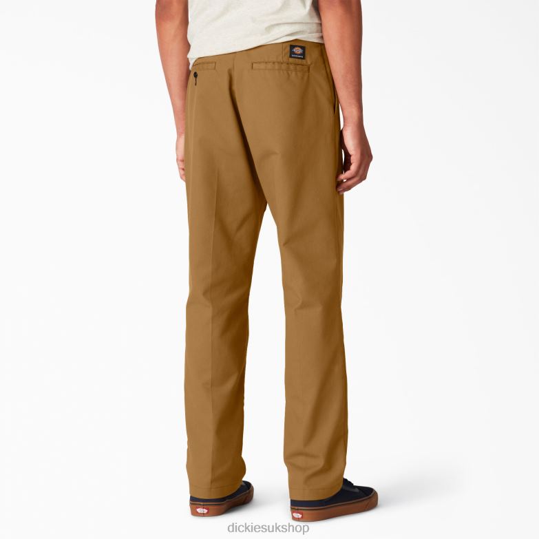 Skateboarding Slim Fit Pants Men Dickies Brown Duck Contrast Topstitch (TSB) 88T84106 Apparel