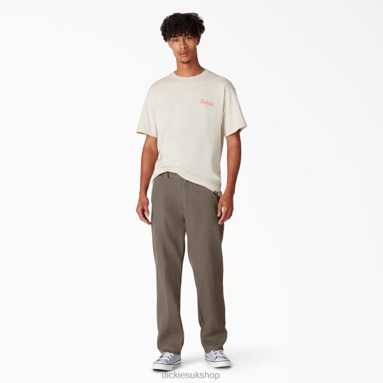 Skateboarding Slim Fit Pants Men Dickies Mushroom Contrast Topstitch (TSM) 88T84107 Apparel