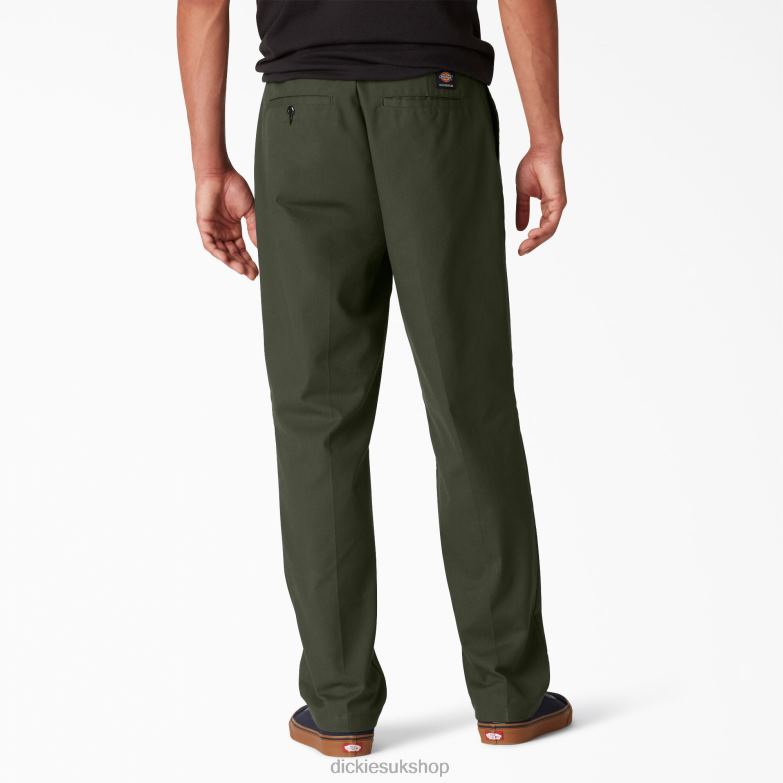 Skateboarding Slim Fit Pants Men Dickies Olive Green (OG) 88T84105 Apparel