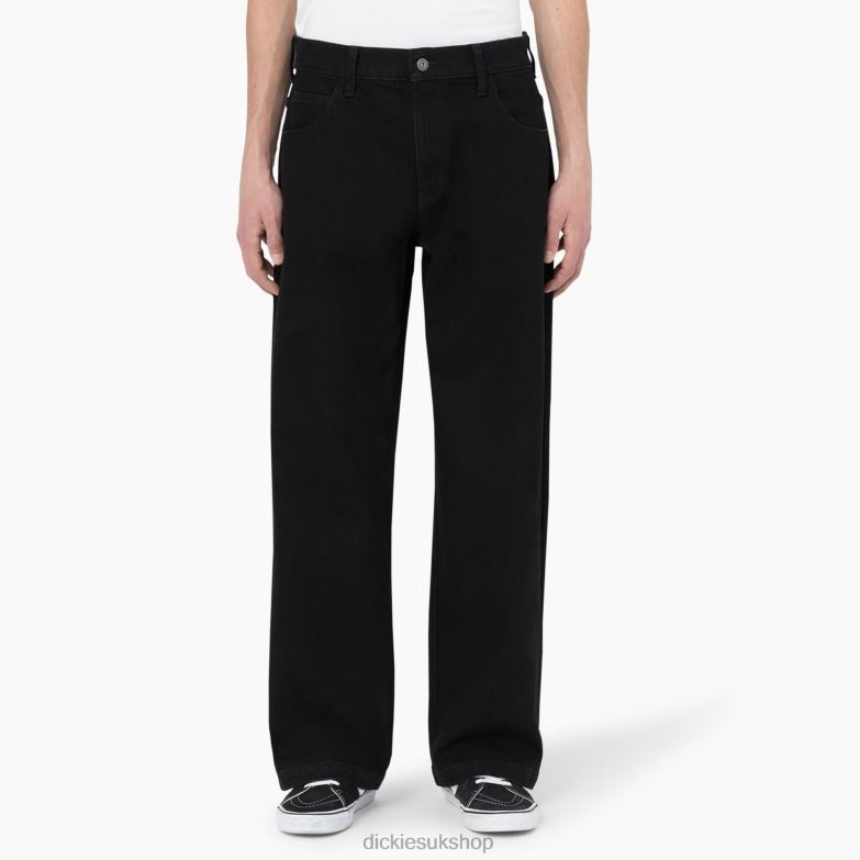 Skateboarding Wingville Loose Fit Jeans Men Dickies Black Denim (L9D) 88T84272 Apparel
