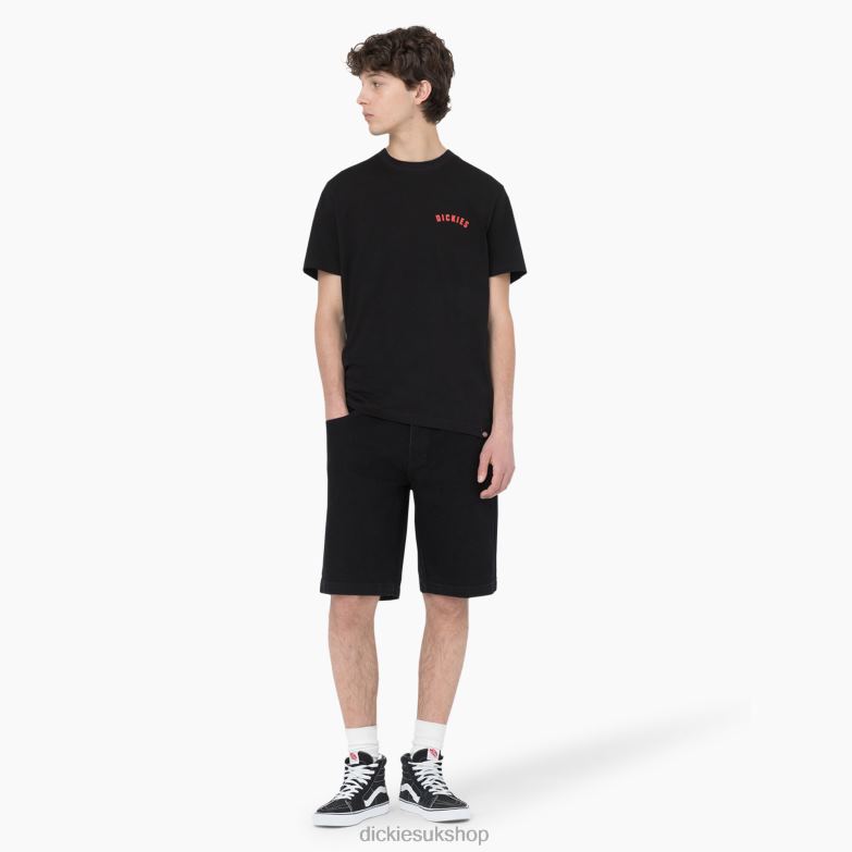Skateboarding Wingville Shorts 11\" Men Dickies Black Denim (L9D) 88T84456 Apparel