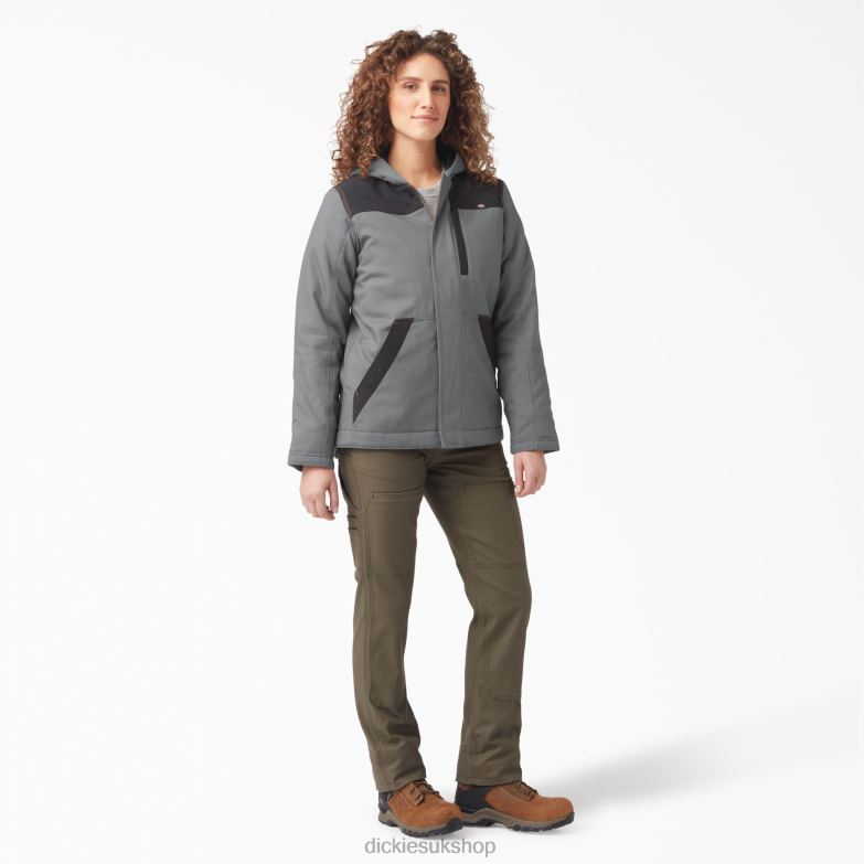 DuraTech Renegade Insulated Jacket Women Dickies Gray (GY) 88T842373 Apparel