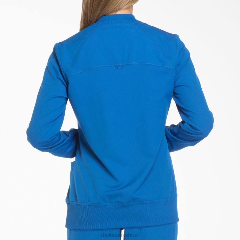 Dynamix Zip Front Scrub Jacket Women Dickies Royal Blue (RB) 88T842631 Apparel
