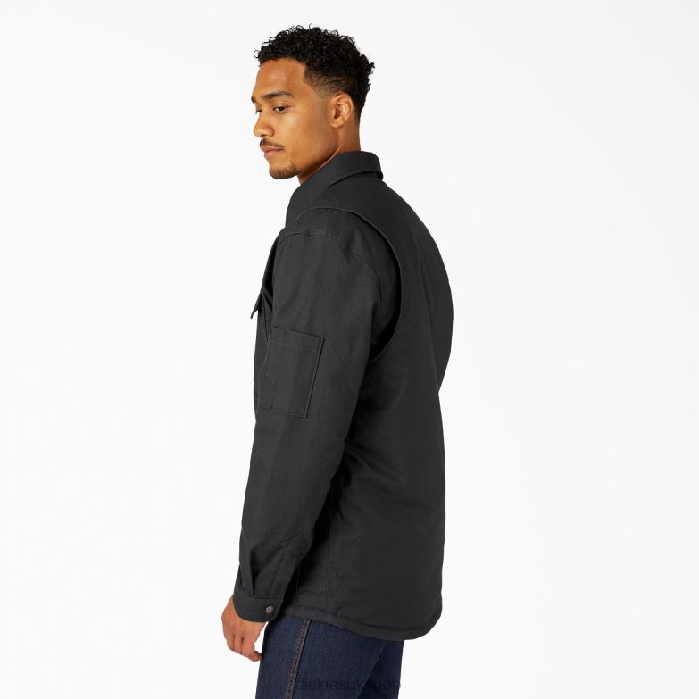 FLEX Duck Shirt Jacket with DWR Men Dickies Black (BK) 88T841015 Apparel