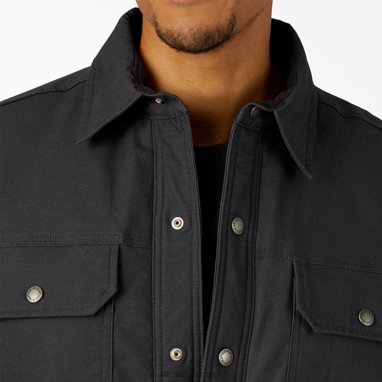 FLEX Duck Shirt Jacket with DWR Men Dickies Black (BK) 88T841015 Apparel