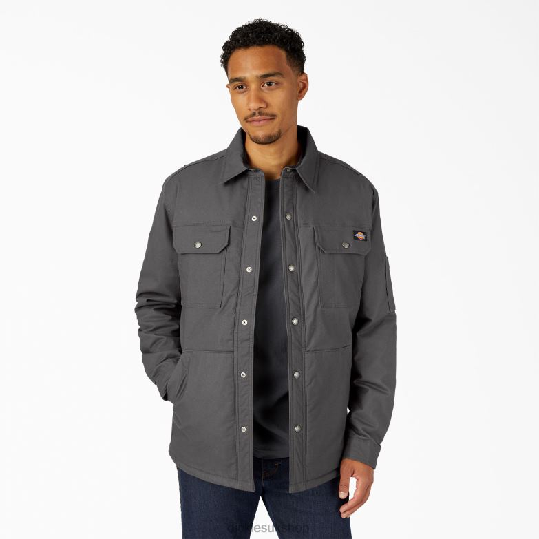 FLEX Duck Shirt Jacket with DWR Men Dickies Slate Gray (SL) 88T841016 Apparel