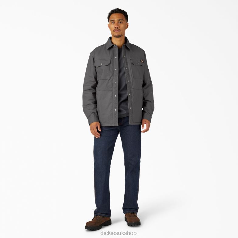 FLEX Duck Shirt Jacket with DWR Men Dickies Slate Gray (SL) 88T841016 Apparel