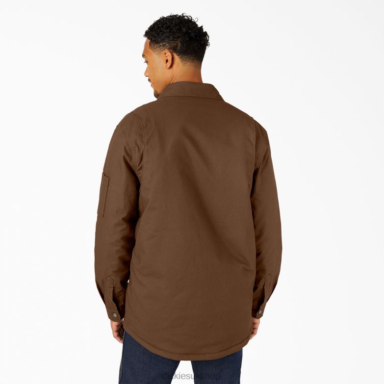 FLEX Duck Shirt Jacket with DWR Men Dickies Timber Brown (TB) 88T841017 Apparel