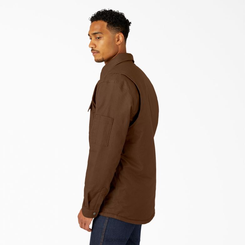 FLEX Duck Shirt Jacket with DWR Men Dickies Timber Brown (TB) 88T841017 Apparel