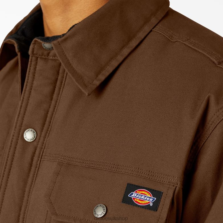 FLEX Duck Shirt Jacket with DWR Men Dickies Timber Brown (TB) 88T841017 Apparel