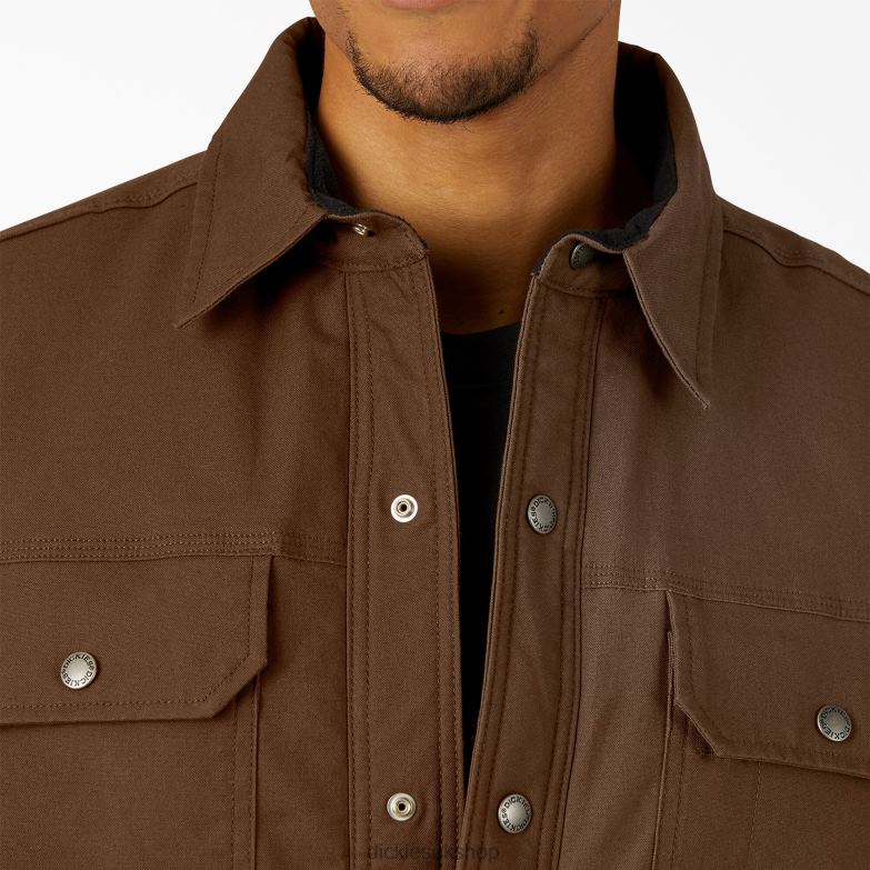 FLEX Duck Shirt Jacket with DWR Men Dickies Timber Brown (TB) 88T841017 Apparel