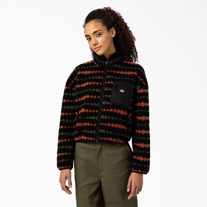 Falkville Fleece Jacket Women Dickies Black/Military Green (BMN) 88T842359 Apparel