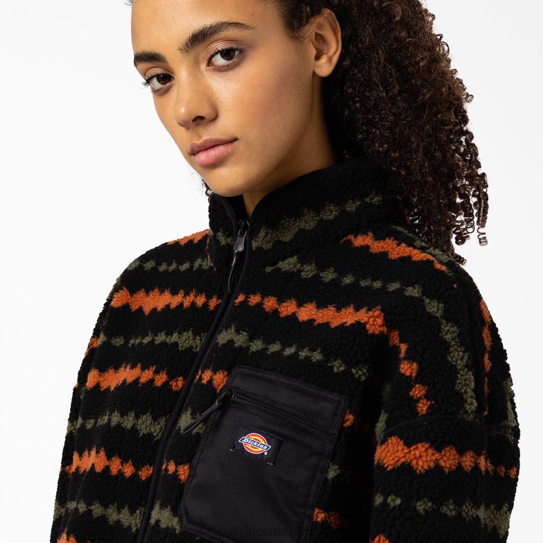 Falkville Fleece Jacket Women Dickies Black/Military Green (BMN) 88T842359 Apparel