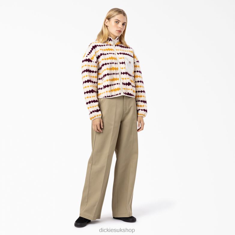 Falkville Fleece Jacket Women Dickies Ecru/Grape (EGD) 88T842360 Apparel