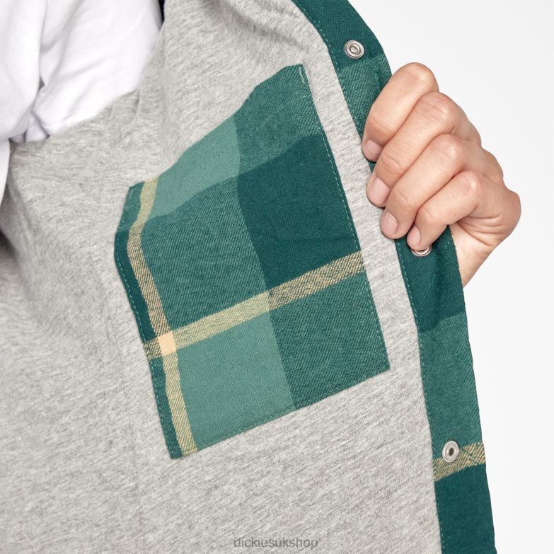 Flannel Hooded Shirt Jacket Women Dickies Mallard Campside Plaid (A2V) 88T842274 Apparel