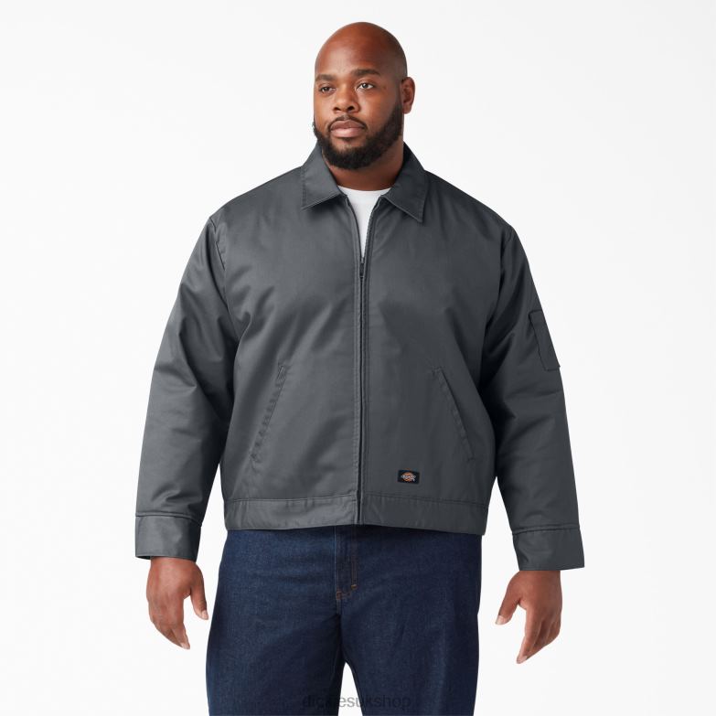 Insulated Eisenhower Jacket Men Dickies Charcoal Gray (CH) 88T84964 Apparel