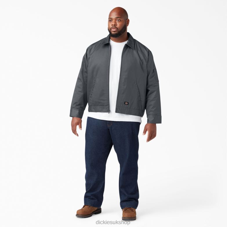 Insulated Eisenhower Jacket Men Dickies Charcoal Gray (CH) 88T84964 Apparel