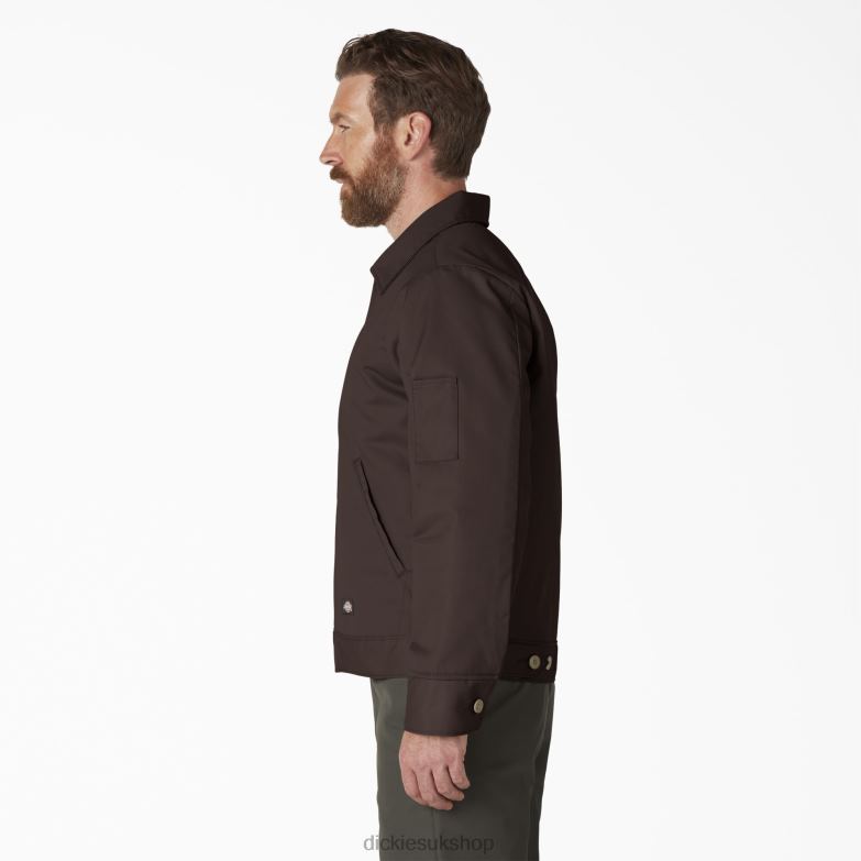 Insulated Eisenhower Jacket Men Dickies Dark Brown (DB) 88T84965 Apparel