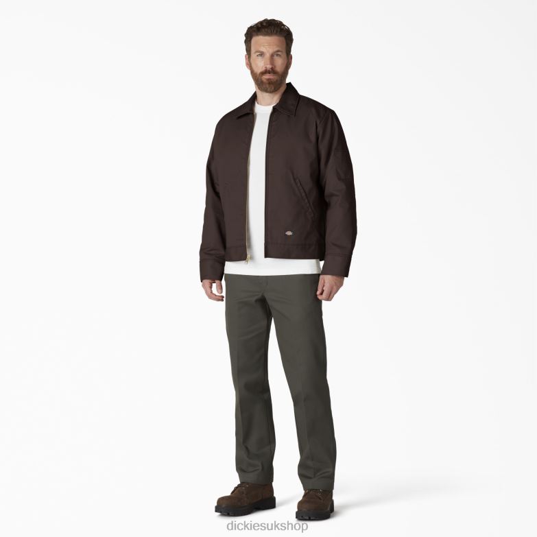 Insulated Eisenhower Jacket Men Dickies Dark Brown (DB) 88T84965 Apparel
