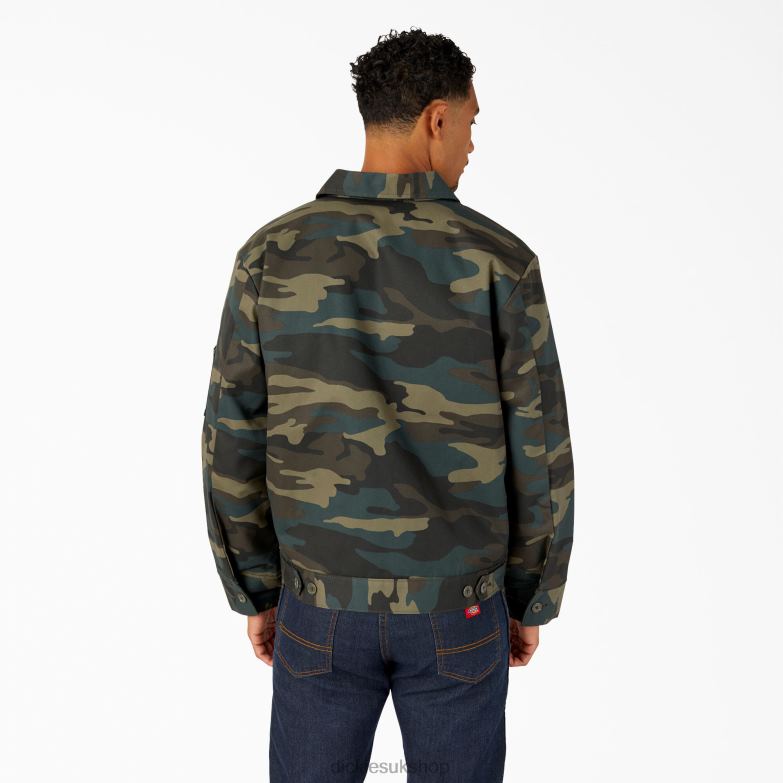 Insulated Eisenhower Jacket Men Dickies Hunter Green Camo (HRC) 88T84967 Apparel