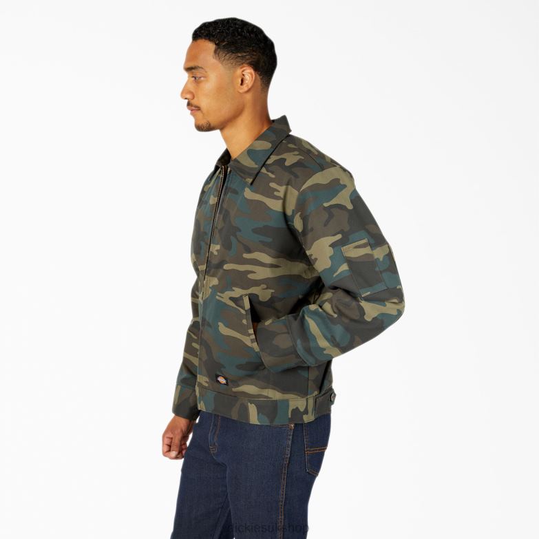 Insulated Eisenhower Jacket Men Dickies Hunter Green Camo (HRC) 88T84967 Apparel
