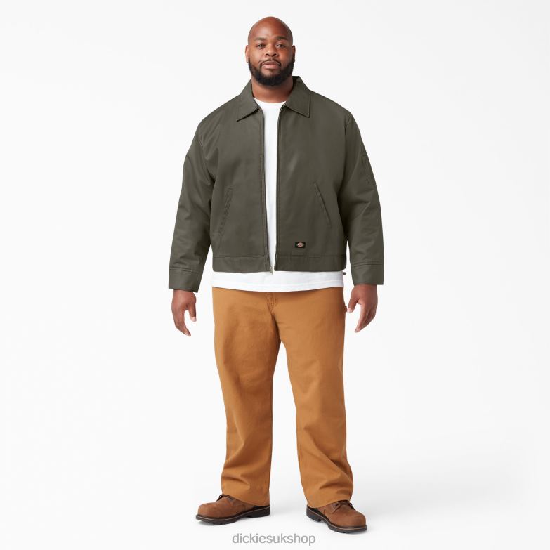 Insulated Eisenhower Jacket Men Dickies Moss Green (MS) 88T84970 Apparel