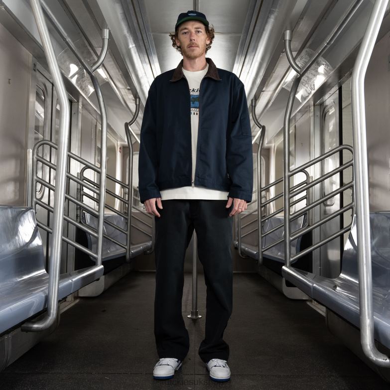 Jake Hayes Stonewashed Eisenhower Jacket Men Dickies Stonewashed Ink Navy (SIK) 88T84988 Apparel