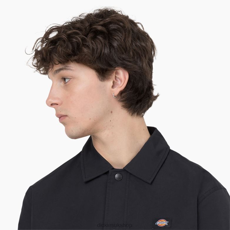 Oakport Coaches Jacket Men Dickies Black (BKX) 88T84989 Apparel