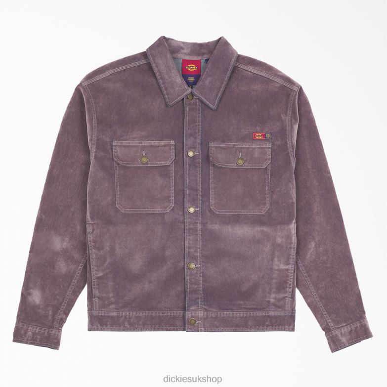 Opening Ceremony Flock Denim Utility Jacket Men Dickies Lilac (LC) 88T841065 Apparel
