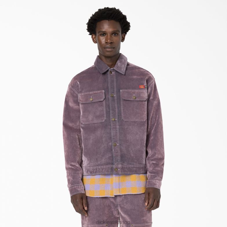 Opening Ceremony Flock Denim Utility Jacket Men Dickies Lilac (LC) 88T841065 Apparel